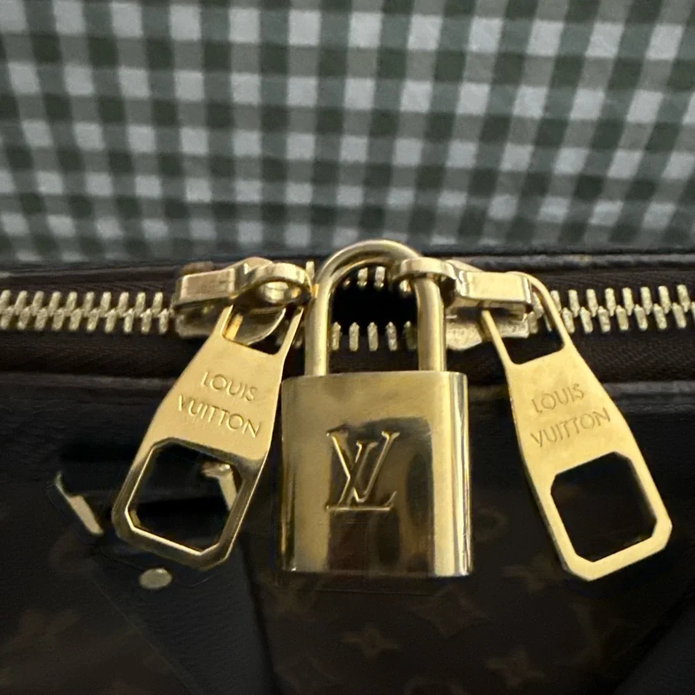 Louis Vuitton Brown and Black Monogram Satchel